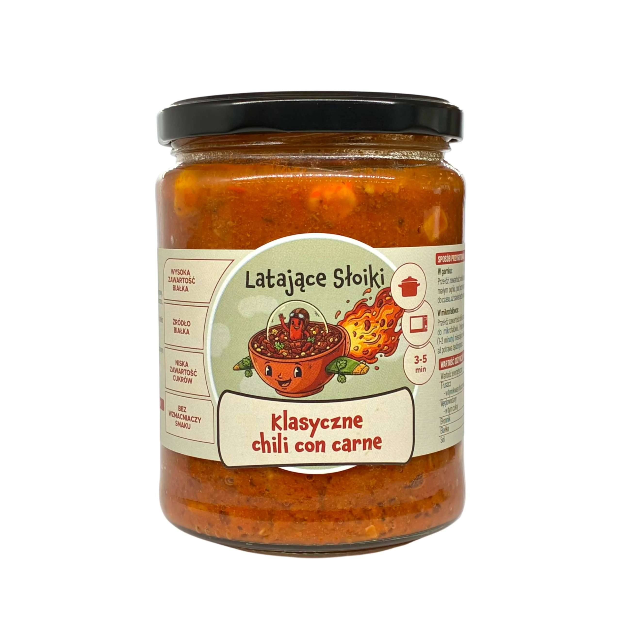 Klasyczne chili con carne 490 g Latające Słoiki
